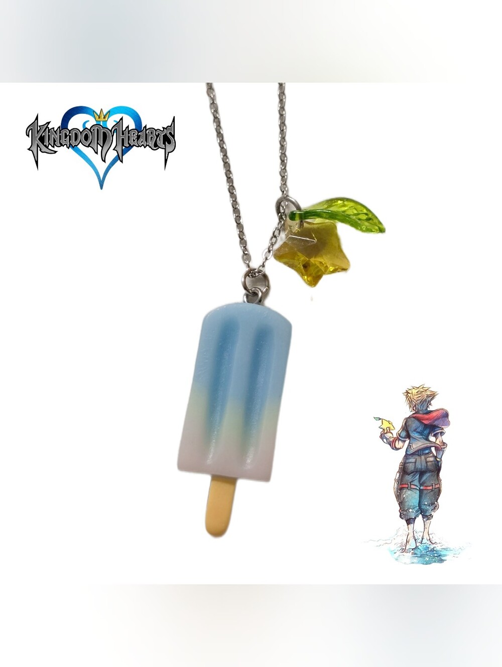 Sea Salt Ice Cream & Paupu Fruit Silver Tone Necklace